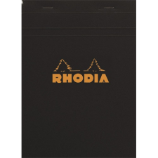  Jegyzettömb Clairefontaine Rhodia Black A/4 80 lapos vonalas margós jegyzettömb