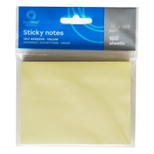 Jegyzettömb öntapadó, 101x76mm, 100lap, Bluering® , sárga post-it