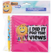 Jegyzettömb spirálos+ toll 14x14cm Emoji jegyzettömb