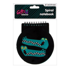 Jegyzettömb Starpak 14,5x13 cm kerek plüss spirálos krokodil jegyzettömb