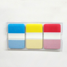 JELÖLŐCÍMKE MŰANYAG 3X22LAP 25X38MM 3SZÍN QX686 etikett