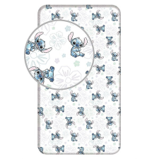 Jerry Fabrics Lilo és Stitch - Ohana lepedő, fehér, 90×200×25 cm lakástextília
