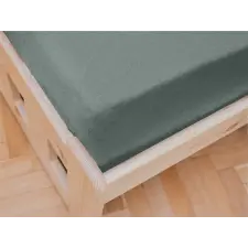  Jersey szürke zöld lepedő gyermekágyhoz 70 x 140 cm lakástextília