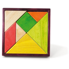 JEUJURA fa készségfejlesztő fa játék Tangram 18cm kreatív és készségfejlesztő