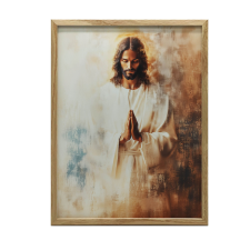 JÉZUS IMÁBAN PLAKÁT FALRA KERET NÉLKÜL 50x70 CM MATT PAPÍR grafika, keretezett kép