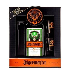  Jägermeister 1,75l 35% pdd. + pumpa + 2 pohár likőr