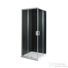 Jika Lyra Plus 90x90 szögletes tolóajtós zuhanykabin átlátszó üveggel,ezüst profillal H2513820006681 kád, zuhanykabin