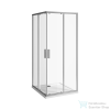 Jika NION 100x100 cm-es tolóajtós, szögletes zuhanykabin átlátszó üveggel, fényes ezüst profillal, H2512N30026681