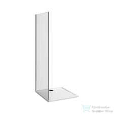 Jika NION 80 cm-es oldalfal zuhanyajtóhoz, Arctic üveggel, fényes króm profillal, H2972N10026661 kád, zuhanykabin