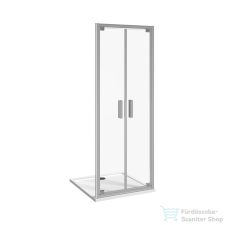 Jika NION 90 cm-es, kétrészes zuhanyajtó Arctic üveggel, króm H2562N20006661 kád, zuhanykabin