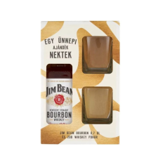  Jim Beam whiskey 0,7L 40% + 2 pohár DD DRS whisky