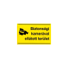 Jkh INFORMÁCIÓS TÁBLA A4, MŰANYAG "BIZTONSÁGI KAMERÁVAL ELLÁTOTT..."