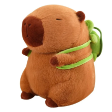 JM Capybara plüss levehető teknős hátizsákkal 20cm plüssfigura