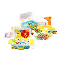 JM CSAVARHÚZÓ JÁTEK FÚRÓCSAVAROK ÉPÍTŐELEMEK 258 ELEM kreatív és készségfejlesztő