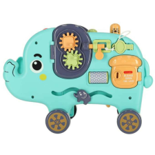 JM Elephant Montessori Manipulációs Tábla, Lyukasztó, Válogató, Blokkok, Kalapács, 26 Cm készségfejlesztő