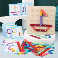 JM Montessori Geotábla Puzzle Fejlesztő Játék kreatív és készségfejlesztő