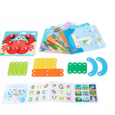 JM Montessori Kreatív Geotábla Puzzle Fejlesztő Játék puzzle, kirakós