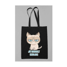 Jó reggelt szolga grumpy cat vászontáska egyedi mintával kézitáska és bőrönd