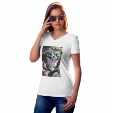  Joker smile - Női V-Nyakú Póló