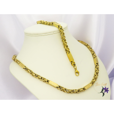  Jonny nemesacél szett nyaklánc karkötő-18K ékszer szett