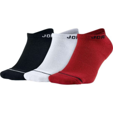 Jordan jumpman no-show socks (3 pair) zokni unisex fekete/fehér/piros xl