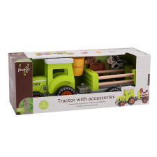  Jouéco® - Fa traktor kiegészítőkkel (11712) készségfejlesztő