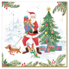 Joyful Santa karácsonyi papírszalvéta 33x33cm, 20db-os papírárú, csomagoló és tárolóeszköz