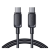 JOYROOM a14 adatkábel (type-c - type-c, 60w, pd gyorstöltő, törésgátló, 120cm) fekete