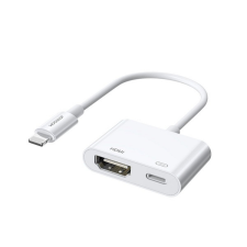 JOYROOM adapter kábel (hdmi+lightning aljzat + lightning) fehér s-h141 white kábel és adapter