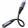 JOYROOM Audio adapter Joyroom SY-C01 Type-C to 3.5mm (black) (6956116773854)