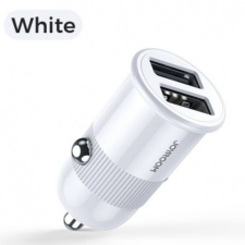 JOYROOM C-A06 3.1A 2xUSB Autós Töltőfej + Lightning 1M Adatkábel - Fehér mobiltelefon kellék