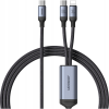 JOYROOM Cable Speedy USB-C do USB-C + Lightning Joyroom SA21-1T2/ 100W / 1.5m (black) (JYR886)