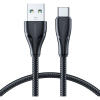 JOYROOM Cable USB Surpass / Type-C / 3A / 0.25m Joyroom S-UC027A11 (black) (JYR708)