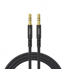 JOYROOM Car Stereo audio kábel 3.5 mm jack 1m, fekete mobiltelefon kellék