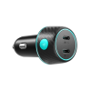 JOYROOM CCN02 2xPD 70W RGB Led Autós Töltőfej- Fekete