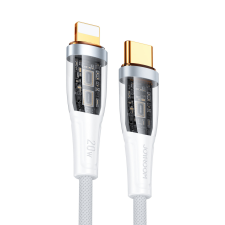 JOYROOM gyorstöltő kábel smart switch USB-C - Lightning 20W 1.2m fehér (S-CL020A3) kábel és adapter