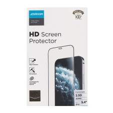 JOYROOM HD képernyővédő üveg (2.5D, lekerekített szél, karcálló, ultravékony, 0.2mm, 9H) FEKETE [Apple iPhone 12 mini] mobiltelefon kellék