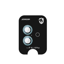 JOYROOM JR-MSF0301 kamera lencse védő fólia zöld szegéllyel iPhone 16/16 Plus mobiltelefon kellék