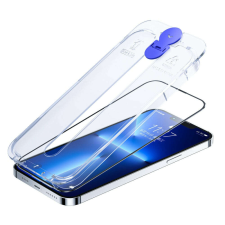 JOYROOM Knight Glass iPhone 14 Pro Maxhoz átlátszó rögzítőkészlettel (JR-H12) tok és táska