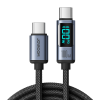 JOYROOM S-CC100A16 USB Type-C apa - USB Type-C apa Adat és töltő kábel - Fekete (1.2m)