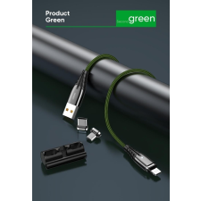 JOYROOM S-M408 3A USB Type-C 1.2M Mágneses Adatkábel - Zöld - Mágneses kábel és adapter