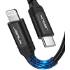 JSAUX Mfi USB-C (Type C)- Apple Lightning Átalakító-kábel Adapter - [Fekete, 1,8m]
