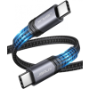 JSAUX USB-C (Type C) 60W Gyorstöltő Adat-Kábel (Type-C-Type-C) [Szürke, 2m]