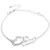 JSB Bijoux dupla szíves karkötő, Swarovski® kristállyal