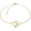 JSB Bijoux Ezüst karkötő Angyal Swarovski kristályokkal aranyozott 92500406g-cr (Ag 925/1000; 1