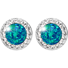 JSB Bijoux Opál Swarovski kristály kövekkel Pas 92400040pas (Ag925/1000, 1,4 g) fülbevaló
