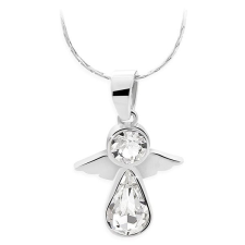 JSB Bijoux Swarovski® kristállyal díszített angyal nyaklánc (fehér) nyaklánc