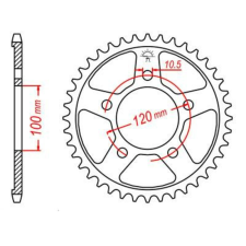 JT SPROCKETS Acél Standard Hátsó Láncsor 702 - 525 egyéb motorkerékpár alkatrész