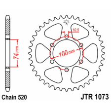 JT SPROCKETS Acél Standard Hátsó Láncszem 1073 - 520 egyéb motorkerékpár alkatrész