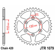 JT SPROCKETS Acél Standard Hátsó Láncszem 1079 - 420 egyéb motorkerékpár alkatrész